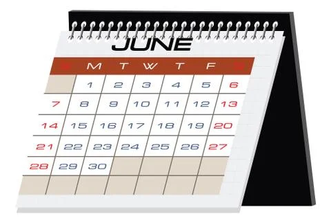 Desktop calendar Stock Illustration