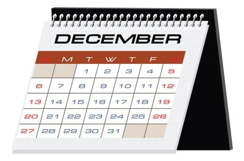 Desktop calendar Stock Illustration