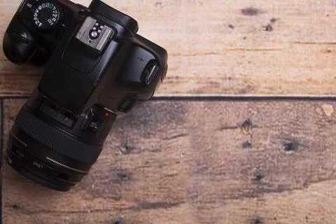 Desktop with camera element Stock Photos