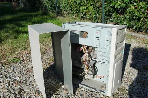 Desktop case of the 90s 스톡 사진