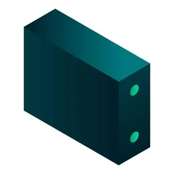 Desktop case pc icon, isometric style Stock Illustration