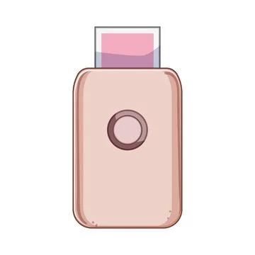 Desktop compact photo printer cartoon vector illustration 스톡 일러스트