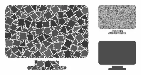 Desktop Composition Icon of Uneven Pieces Illustrazione stock
