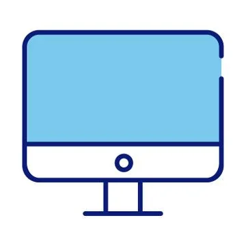 Desktop computer all in one line and fill style icon イラスト素材