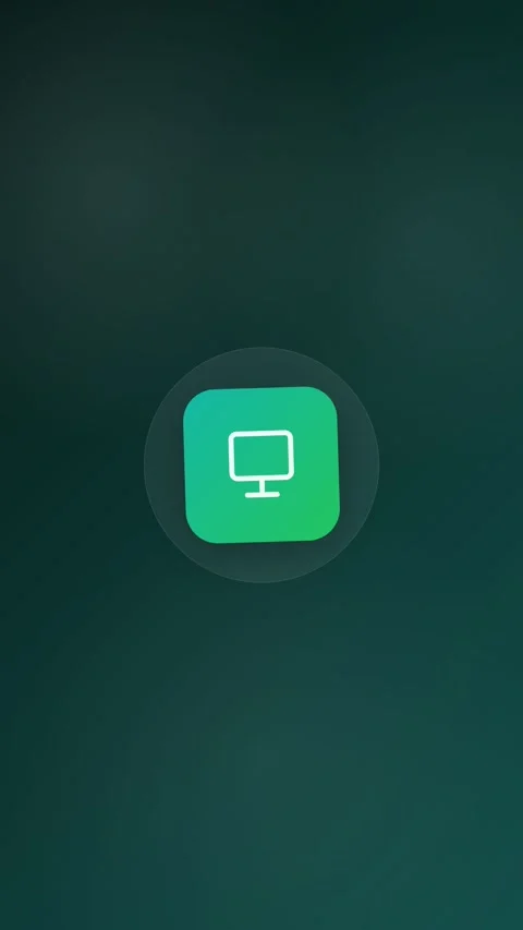 Desktop Computer Animated Icon 9:16 Stock Footage 345158950