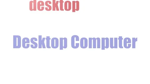 Desktop Computer Animated Word Cloud Isolated On White Stock Footage 103562237