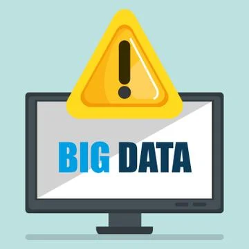 Desktop computer with big data icons イラスト素材