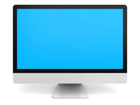 Desktop computer with blue screen Stock Illustration
