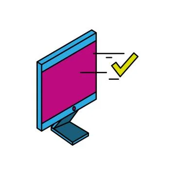 Desktop computer device icon Illustrazione stock