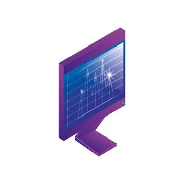 Desktop computer device icon Stock Illustration