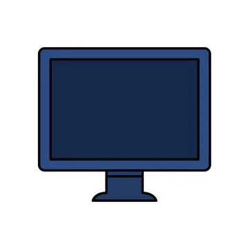 Desktop computer device isolated icon Illustrazione stock