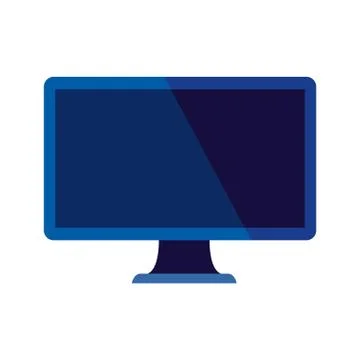 Desktop computer device isolated icon Illustrazione stock