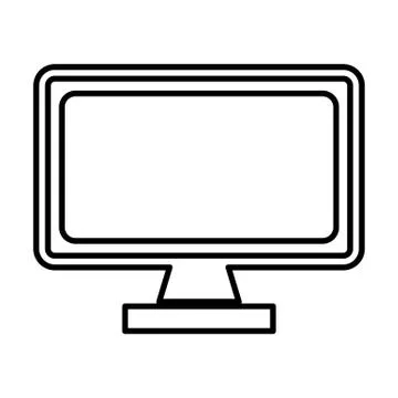 Desktop computer device isolated icon Illustrazione stock