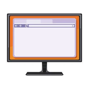 Desktop computer display Stock Illustration