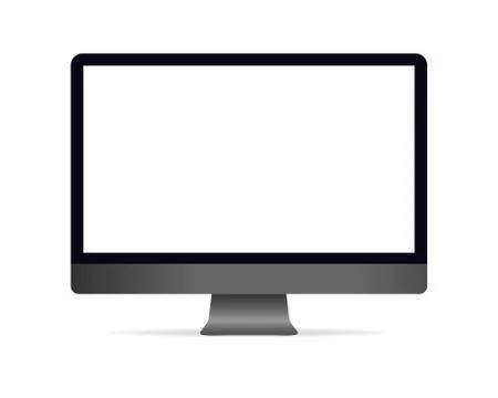 Desktop computer display mockup Illustrazione stock