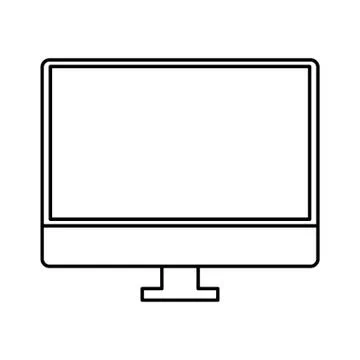 Desktop computer electronic device icon Stock Illustration