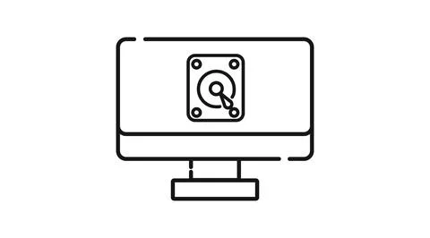 Desktop computer hard drive icon Stock-Illustration