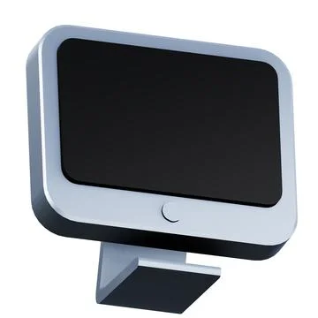 Desktop computer high quality 3d render illustration icon. Stock Illustration