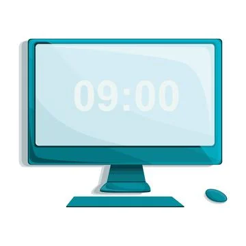 Desktop computer icon, cartoon style 스톡 일러스트