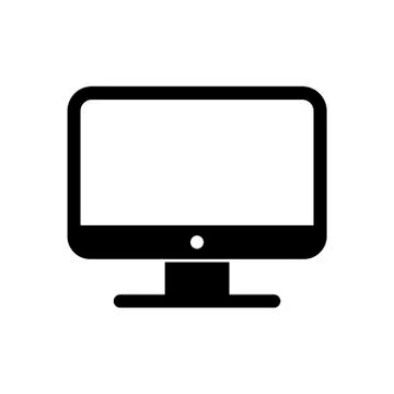Desktop computer icon. Computer screen symbol Stock Illustration