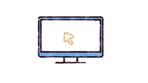 Desktop computer Icon for Education and E-learning Stock Footage 149871293