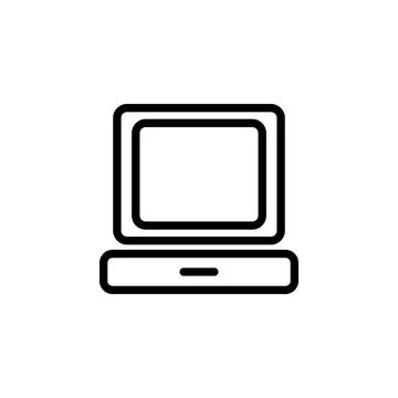 Desktop computer icon. Element of simple icon for websites, web design, mobile Stock Illustration