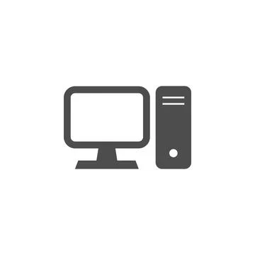 Desktop computer icon. Elements of web icon. Premium quality graphic design icon Stock Illustration