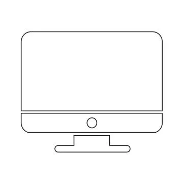 Desktop Computer Icon Stock Illustration