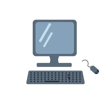 Desktop computer icon Illustrazione stock