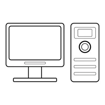 Desktop computer icon image 스톡 일러스트