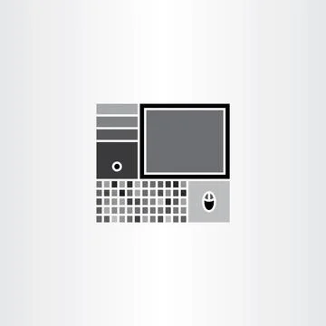 Desktop computer icon vector symbol Stock-Illustration