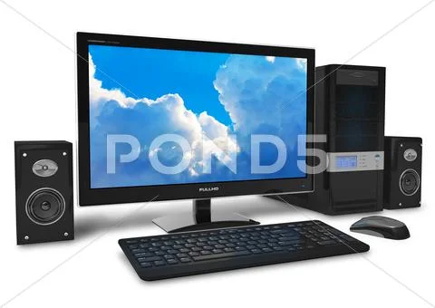 Desktop computer Stock Illustration