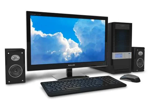 Desktop computer Stock Illustration