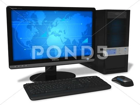 Desktop computer Stock Illustration