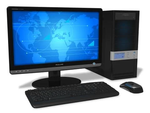Desktop computer Illustrazione stock