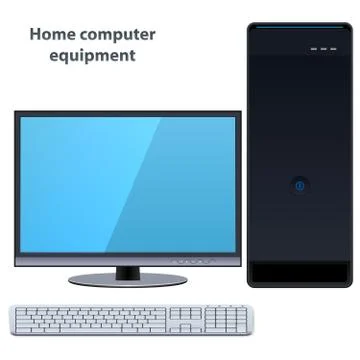 Desktop computer Stock Illustration