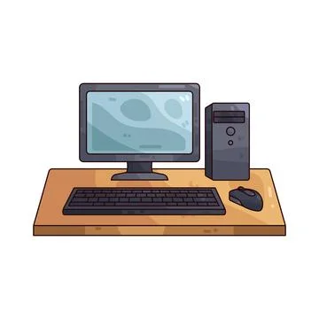 Desktop Computer illustration Stock Illustration