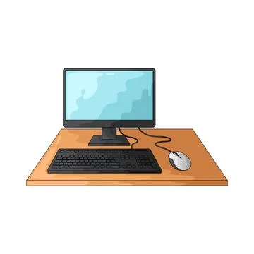 Desktop Computer illustration Stock Illustration