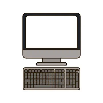 Desktop computer image design Stock Illustration