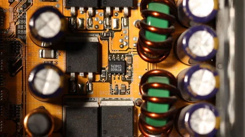 Desktop Computer Inside 09 rack focus Stock Footage 1442844