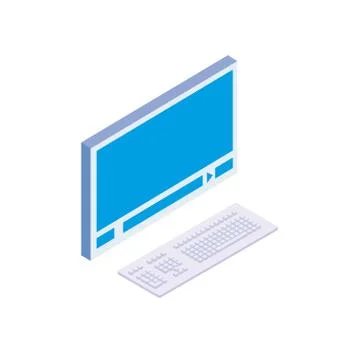 Desktop computer isolated icon 스톡 일러스트