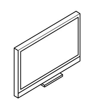 Desktop computer isolated icon Illustrazione stock