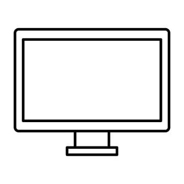 Desktop computer isolated icon Illustrazione stock