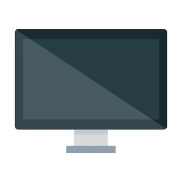 Desktop computer isolated icon Illustrazione stock