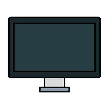 Desktop computer isolated icon Illustrazione stock