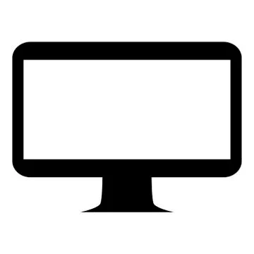 Desktop computer isolated icon Illustrazione stock