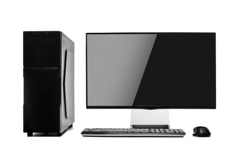 Desktop computer isolated. Stock Photos
