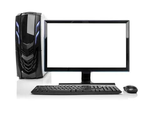 Desktop computer isolated. Stock Photos