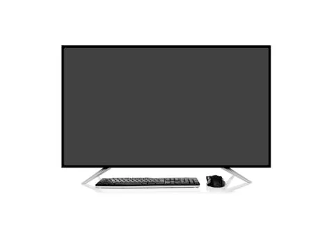Desktop computer isolated on white background. Stock Photos