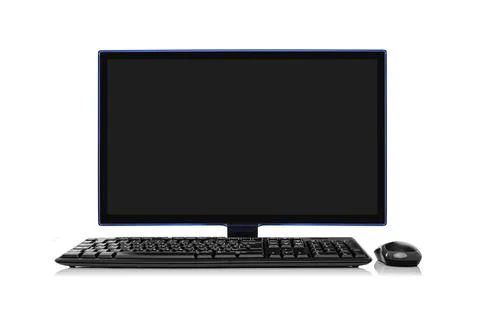 Desktop Computer isolated on white background. Stock Photos